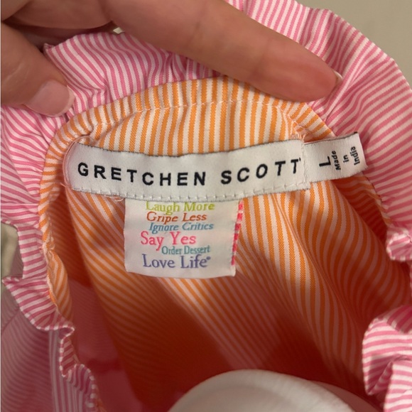 Gretchen Scott Designs Pink and Orange Striped Dress - Picture 2 of 2